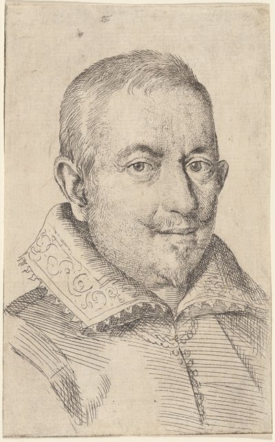 Portret van een Middelbare Man door Ottavio Leoni