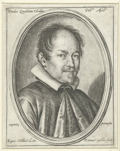 Portret van de componist Paolo Quagliati ca. 1555-1628, 1623 door Ottavio Maria Leoni