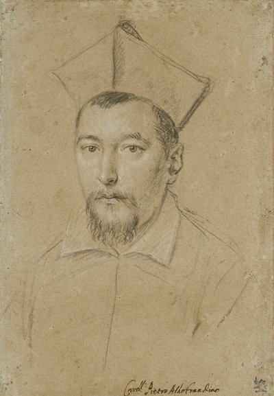 Portret van kardinaal Pietro Aldobrandini door Ottavio Mario Leoni