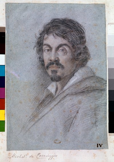 Portret van Michelangelo Merisi da Caravaggio door Ottavio Mario Leoni