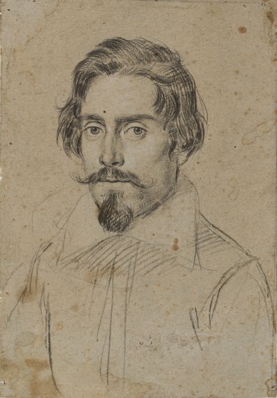 Portret van een man, halflang naar links gedraaid door Ottavio Mario Leoni