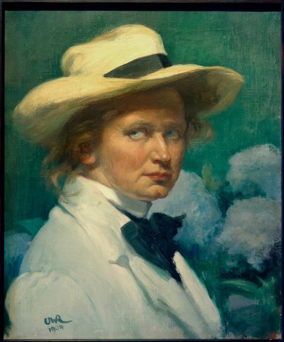 Zelfportret met Witte Hoed door Ottilie Roederstein