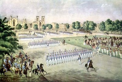 Beoordeling van het 7e regiment, Washington Square, New York door Otto (after) Botticher