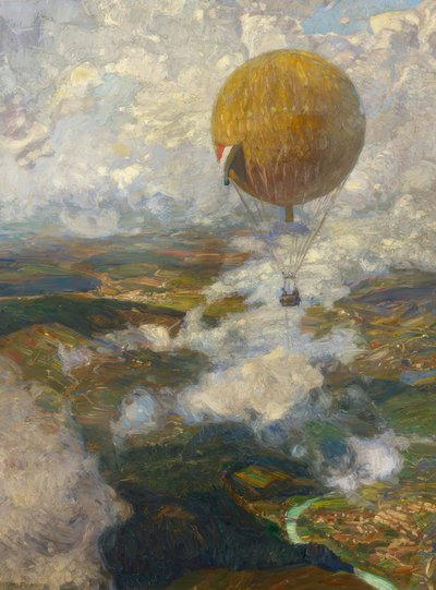 In de luchtballon boven de Vogezen door Otto Antoine