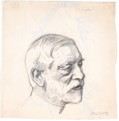 Hoofd van brouwer J.C. Jacobsen door Otto Bache