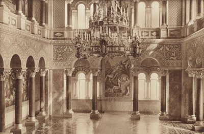 Beiers koningskasteel Neuschwanstein, de troonzaal door Otto Ballerstedt