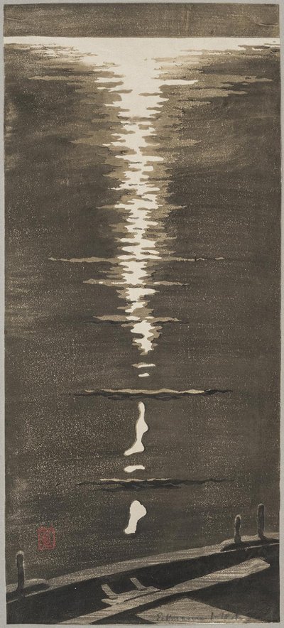 Maanlicht op zee door Otto Eckmann
