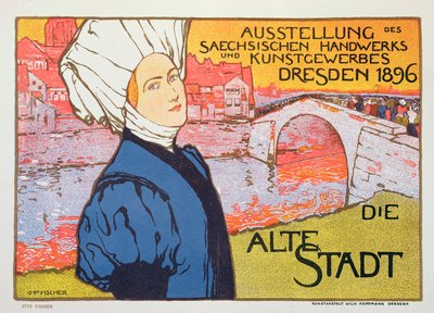 Poster voor de Kunst- en Ambachtstentoonstelling in Dresden, Duitsland door Otto Fischer