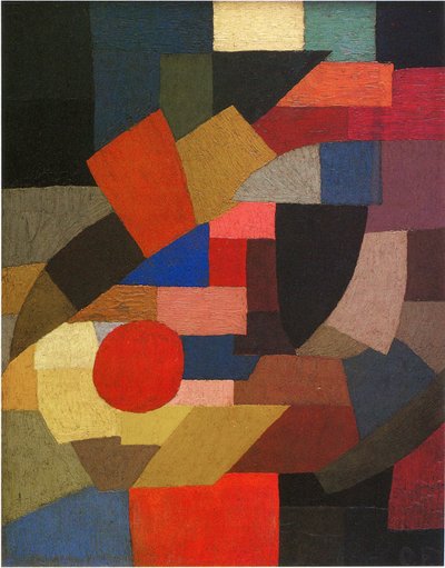 Fragmenten van figuur met de plannen, 1927 door Otto Freundlich