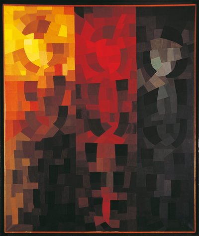 Frankrijk, Parijs, Compositie december 1935, cartoon voor een drieluik door Otto Freundlich