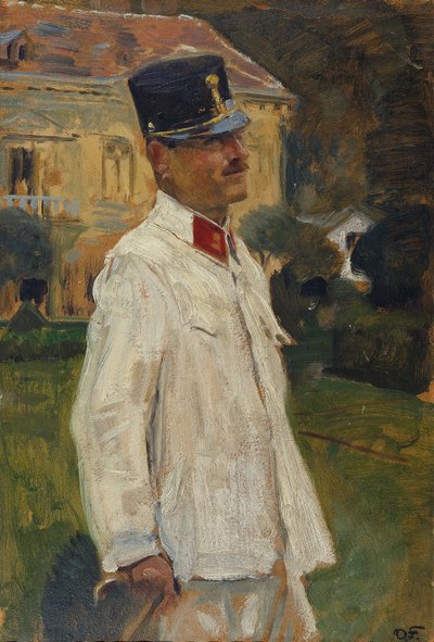 Heinrich (?) Gallia in officiersuniform door Otto Friedrich