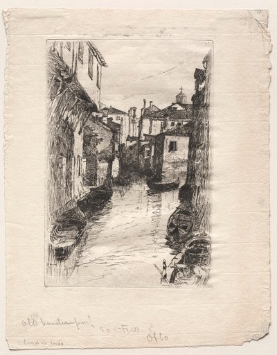 Kanaal in Venetië, 1880 door Otto H. Bacher