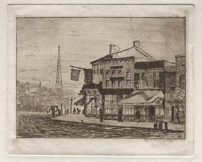 Cleveland, Woodland Avenue en Eagle Street, 1878 door Otto H. Bacher