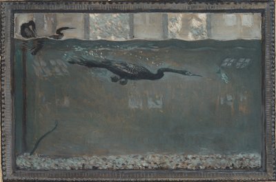 Duikende Aalscholver door Otto H. Bacher