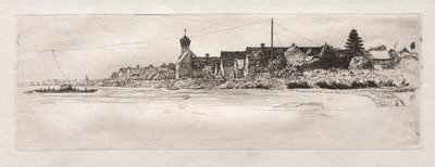 Veerboot bij Schwabel Weiss, 1879 door Otto H. Bacher