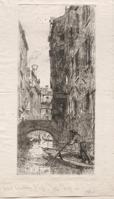 Ponte del Pistor, Venetië, 1880 door Otto H. Bacher