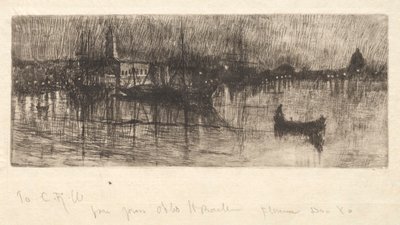 Regenachtige Nacht, Venetië, 1880 door Otto H. Bacher
