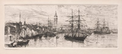 Scheepvaart en het Dogepaleis, 1888 door Otto H. Bacher