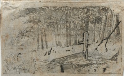 Kleine studie van bomen door Otto H. Bacher