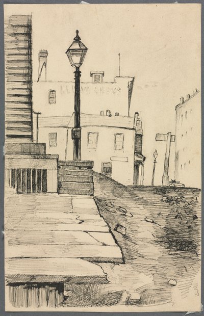 Straatscène, Cleveland door Otto H. Bacher