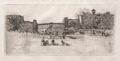De poort, Lustheim, 1879 door Otto H. Bacher