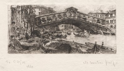 De Rialto, Venetië door Otto H. Bacher