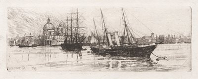 Twee boten, Venetië door Otto H. Bacher