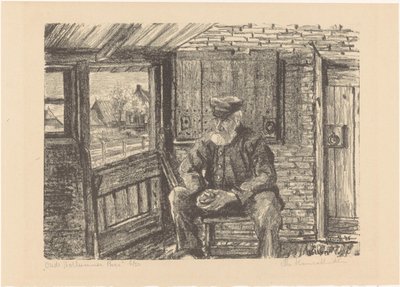 Oude Hollumer boer door Otto Hanrath (signed by artist)