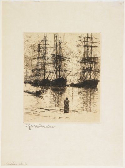 Scheepvaart, Venetië, 1879-1880 door Otto Henry Bacher