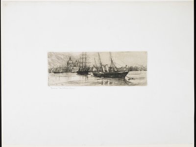 Twee boten door Otto Henry Bacher