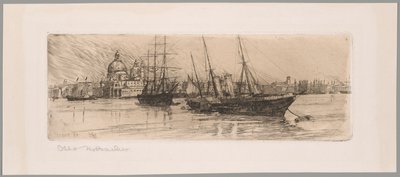 Twee boten, Venetië door Otto Henry Bacher