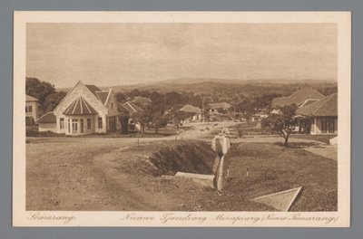 Semarang. Nieuwe Tjandiweg-Merapiweg. (Nieuw-Semarang) door Otto Hisgen