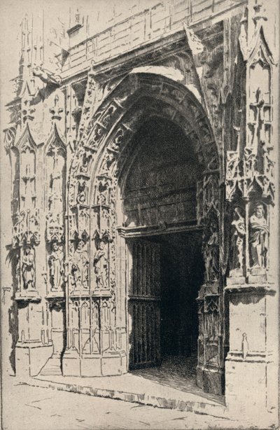 Ingang van de Kerk van St Merri, 1915 door Otto J Schneider