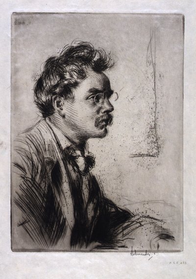 Portret van B.J.O. Nordfelt door Otto J. Schneider