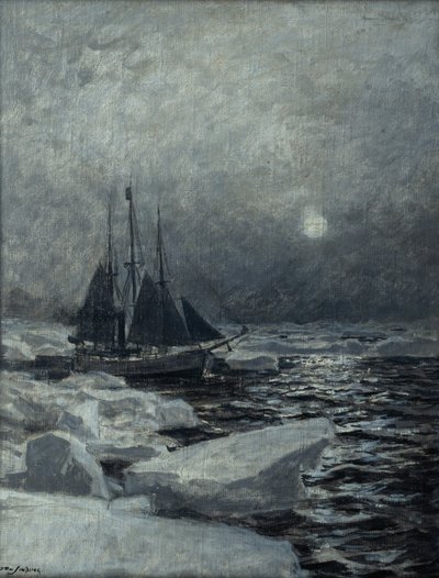 Fram in de Noordelijke IJszee door Otto Ludvig Sinding