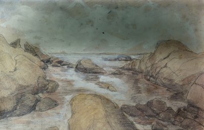 Zee- en landschapschetsen door Otto Ludvig Sinding
