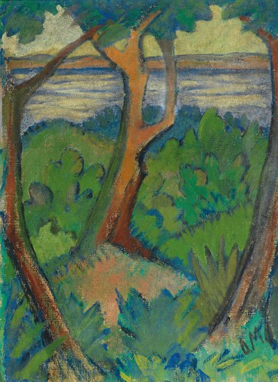 Landschap met drie bomen, 1923 door Otto Mueller