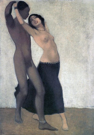 Een Afro-Europees Danspaar, c.1903 door Otto Mueller
