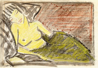 Liggende Vrouw, ca. 1925 door Otto Mueller