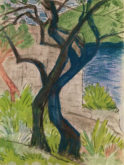 Bomen voor een brug door Otto Mueller