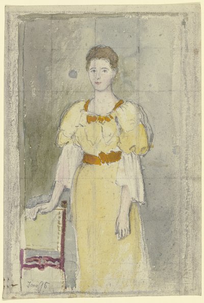 Staande dame door Otto Scholderer