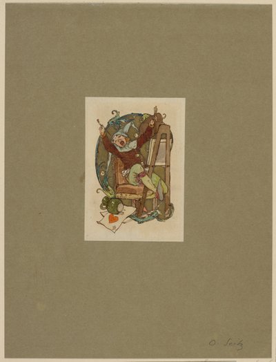 Kabouter aan de ezel door Otto Seitz