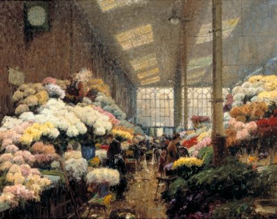 Bloemenmarkt door Otto Thiele