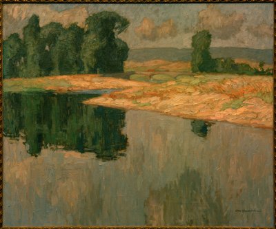 Landschap met Sarnauer Brug door Otto Ubbelohde