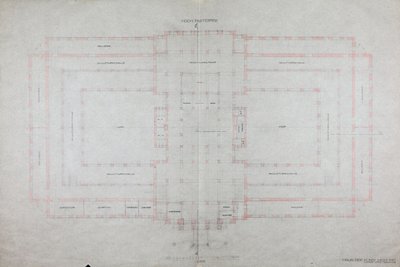 Project voor een "Kunsthuis MCM-MM". door Otto Wagner