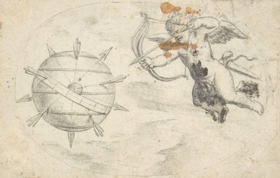 Cupido Schiet Pijlen op de Wereldbol, 1608 of kort daarvoor door Otto van Veen.