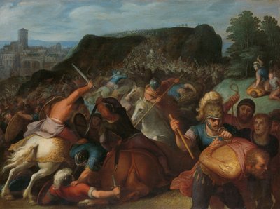 Valentinus wordt gevangengenomen, een van een serie van twaalf over de opstand van de Bataven tegen de Romeinen door Otto van Veen