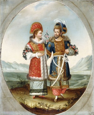 Een Exotisch Koppel, begin 19e eeuw door Ottoman School