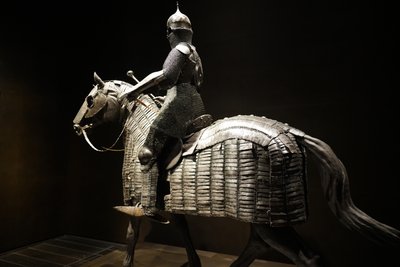 Ottomaanse wapenrusting van een ruiter en een paard, eind 15e eeuw - begin 16e eeuw (metaalbewerking) door Ottoman School