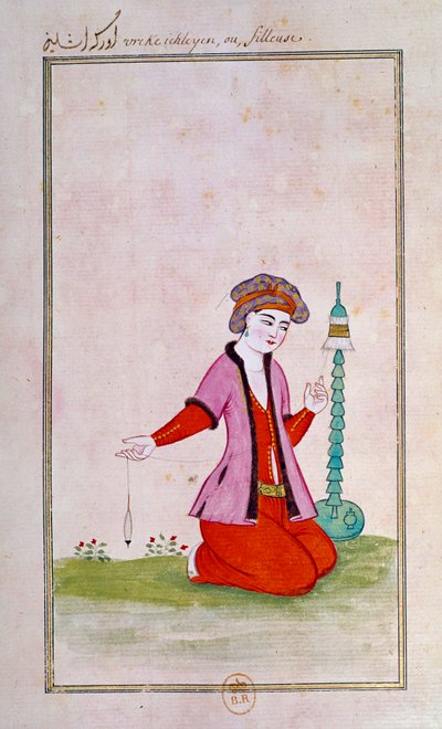 Ottomaanse kunst: een spreider. Afdrukken uit een manuscript door Ottoman School